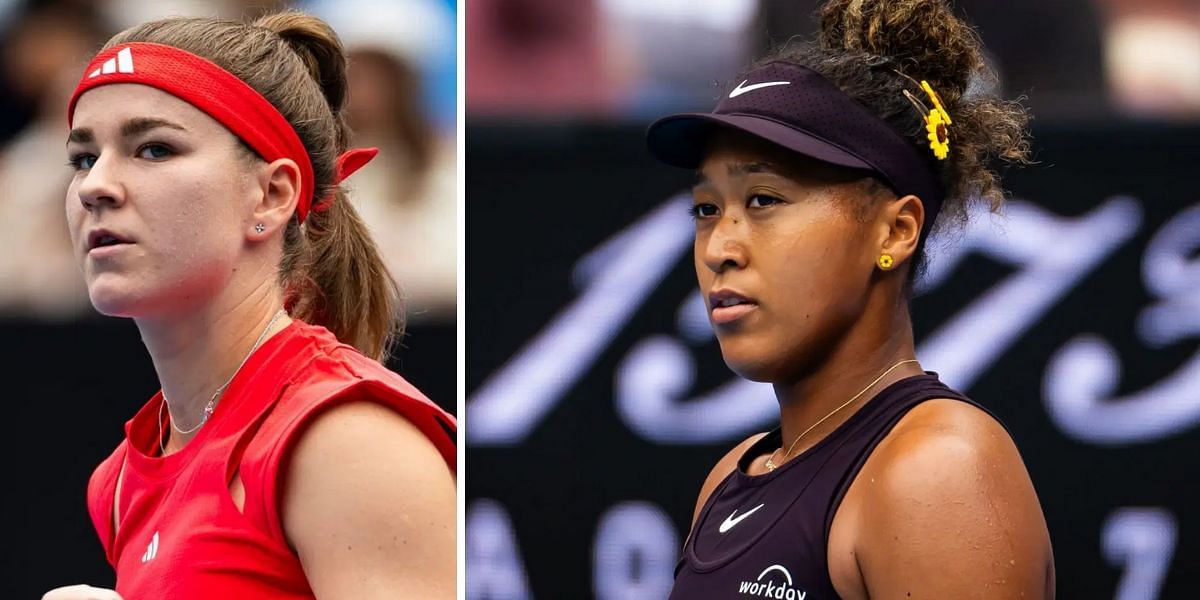 Karolina Muchova (L), Naomi Osaka (R) pictured at the 2025 Australian Open - Image Source: Getty