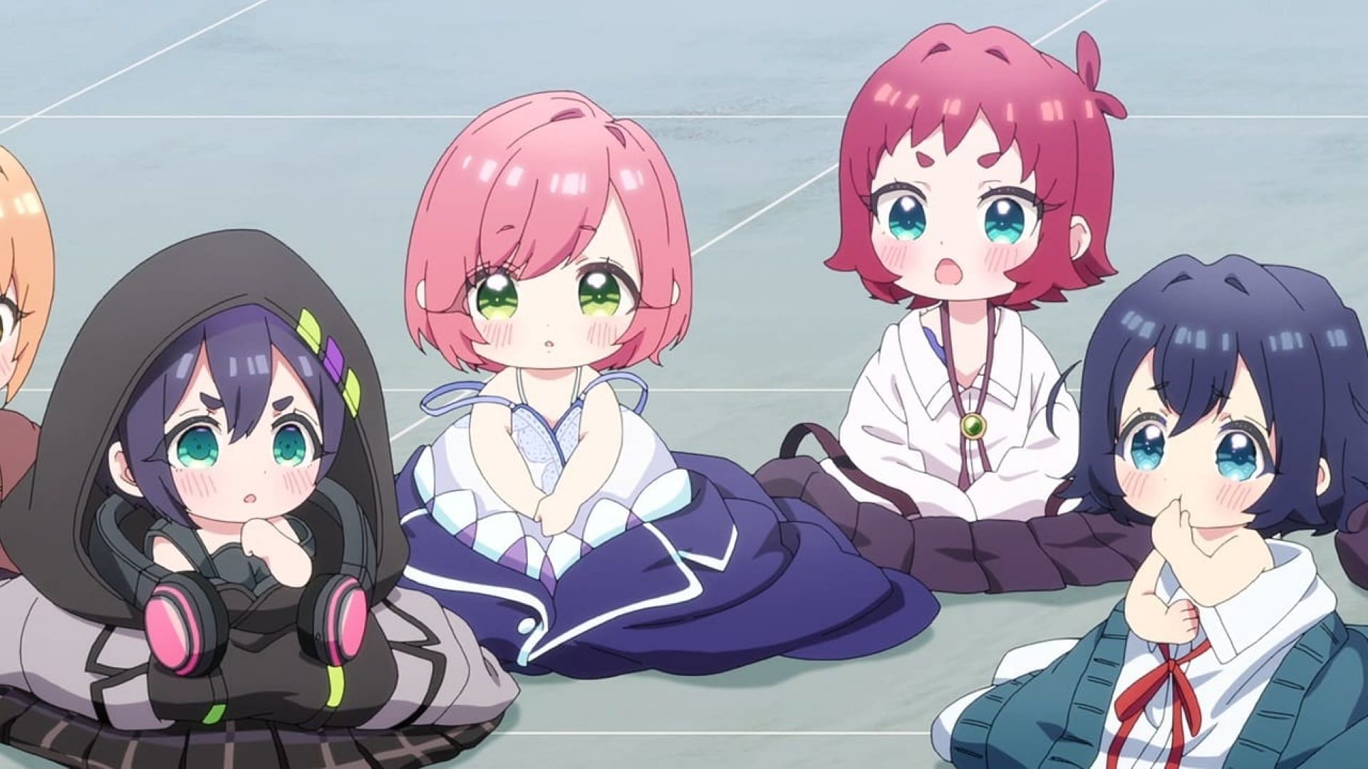 Rentaro&#039;s girlfriends turn into babies (Image via Bibury Animation Studios)