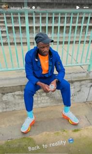 Letsile Tebogo's Instagram story