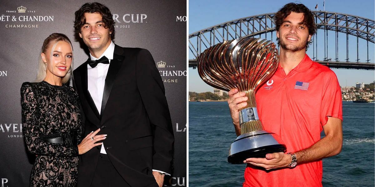 Taylor Fritz with his girlfriend Morgan Riddle (Image Source: Getty)