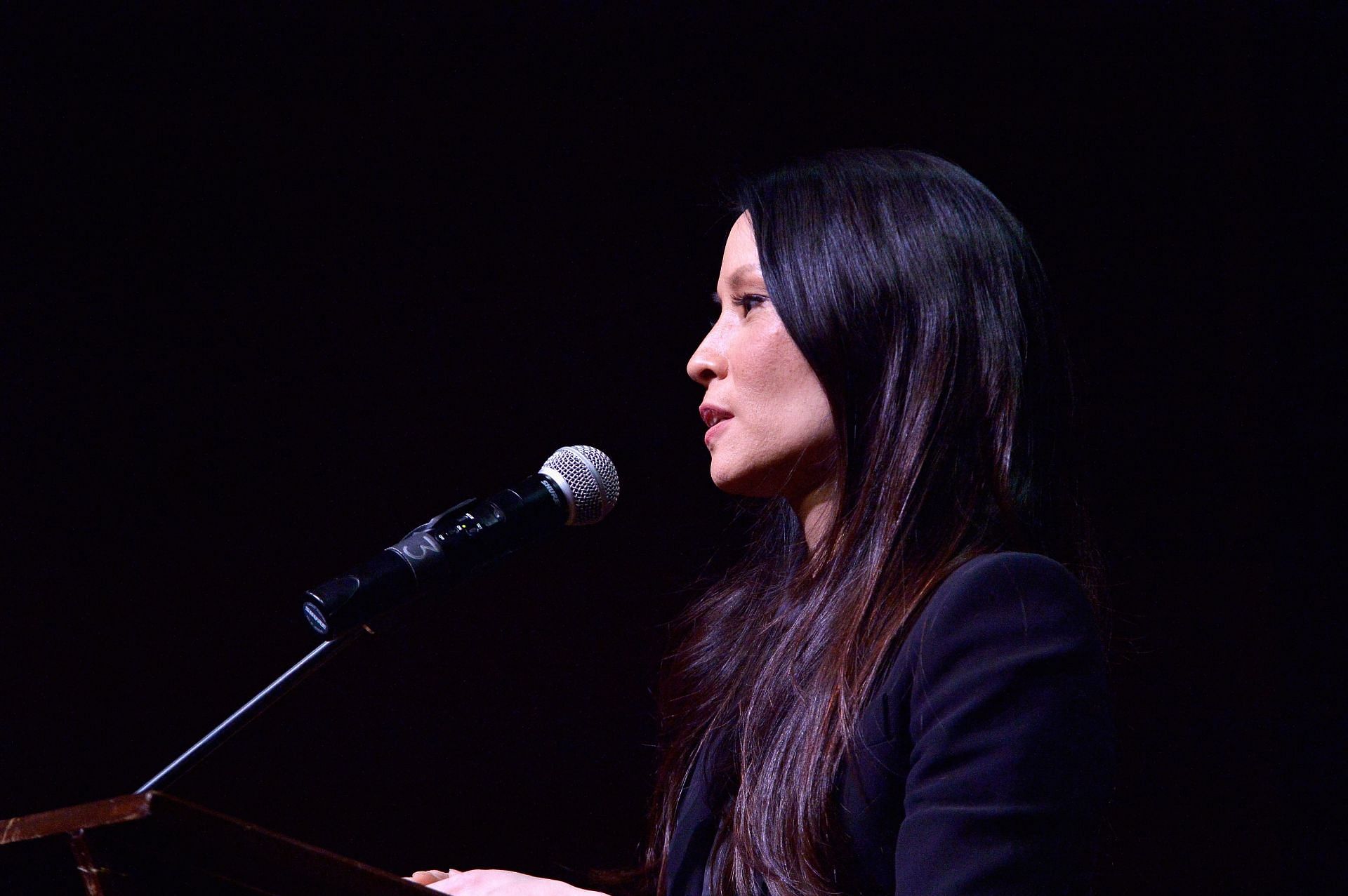 Lucy at Harvard Arts Medal reception ceremony (Image via Getty)