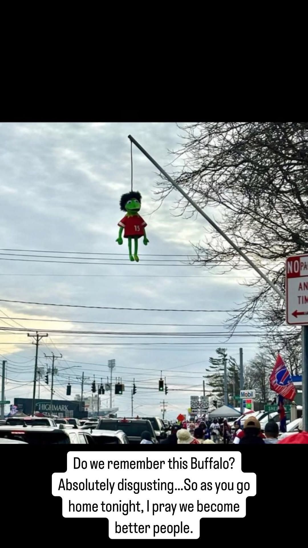 Brittany Mahomes reflects on Bills Mafia hanging a Kermit puppet representing her husband