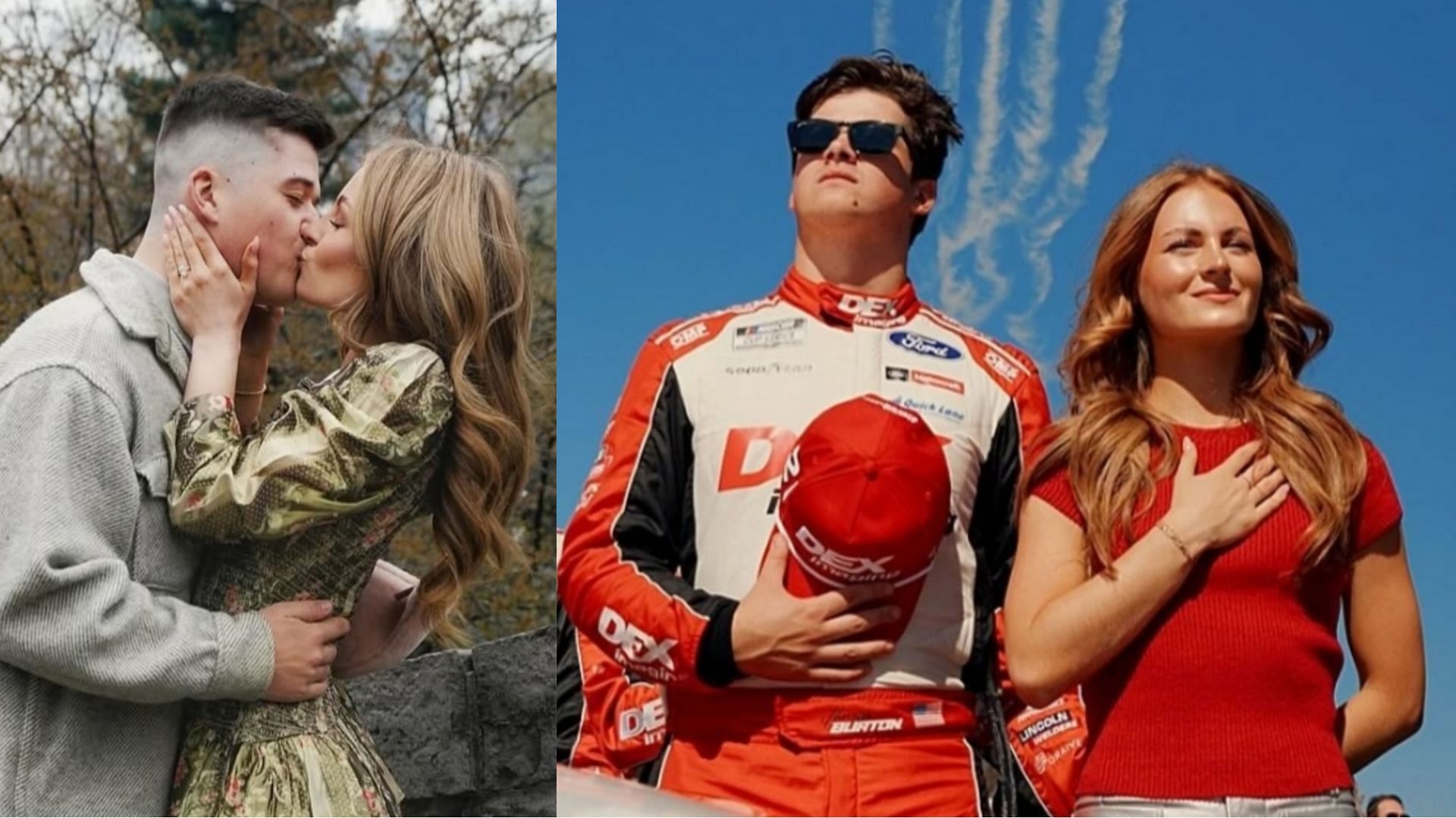 NASCAR driver Harrison Burton with his fianc&eacute;e Jenna Petty (Image via Instagram/@jennapetty_)