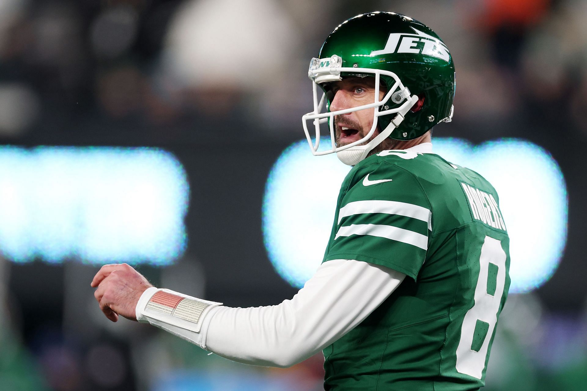 Aaron Rodgers at Miami Dolphins v New York Jets - Source: Getty