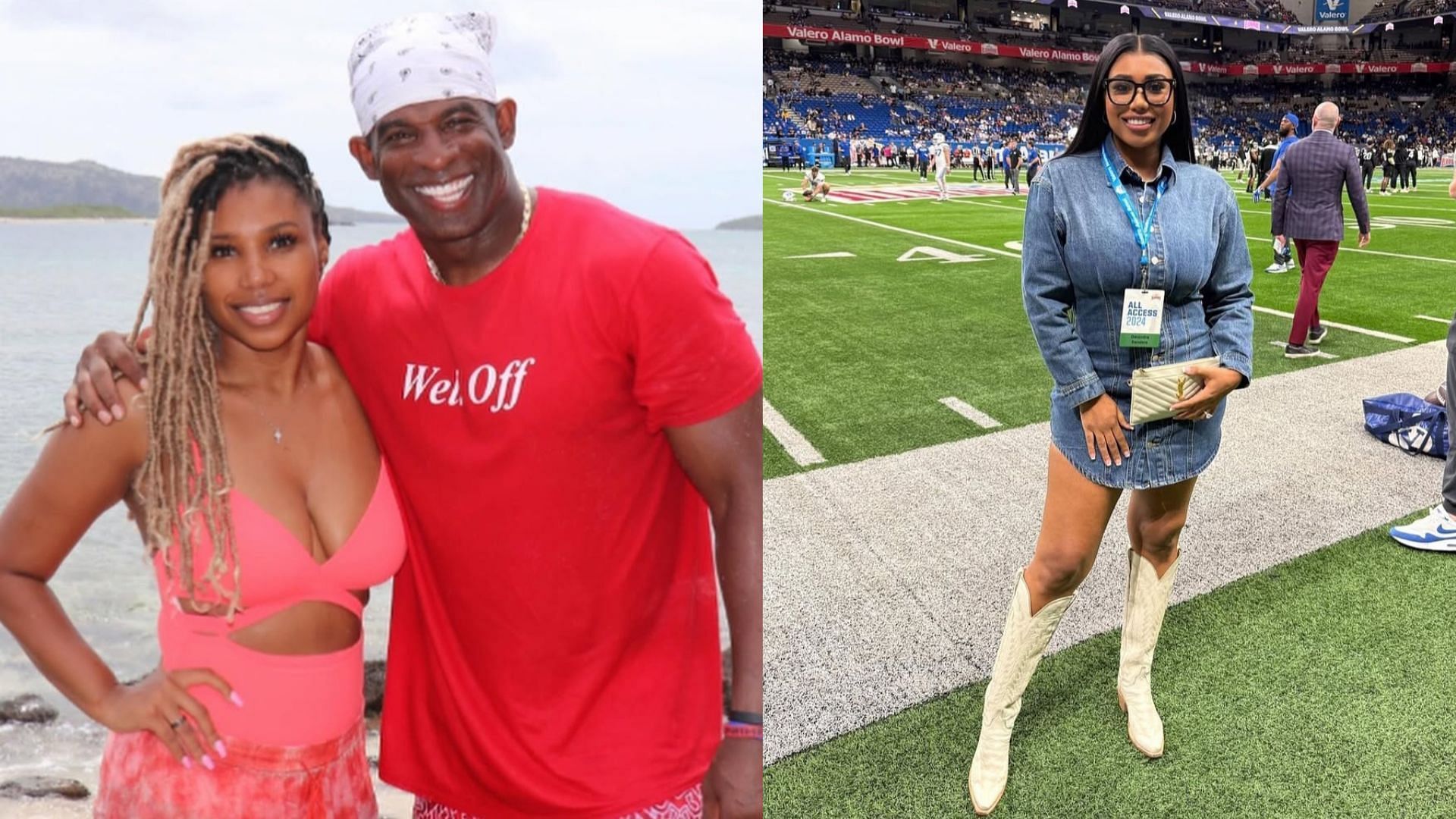 Colorado coach Deion Sanders and his daughter Deiondra (Deiondra