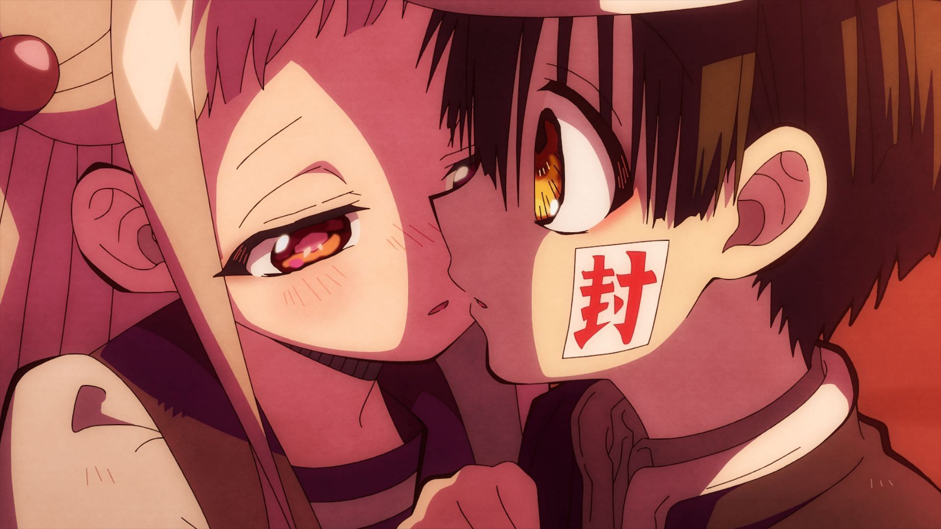 Hanako and Nene almost share a kiss (Image via Lerche)