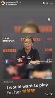 Candace Parker hyped up Tennessee's coach