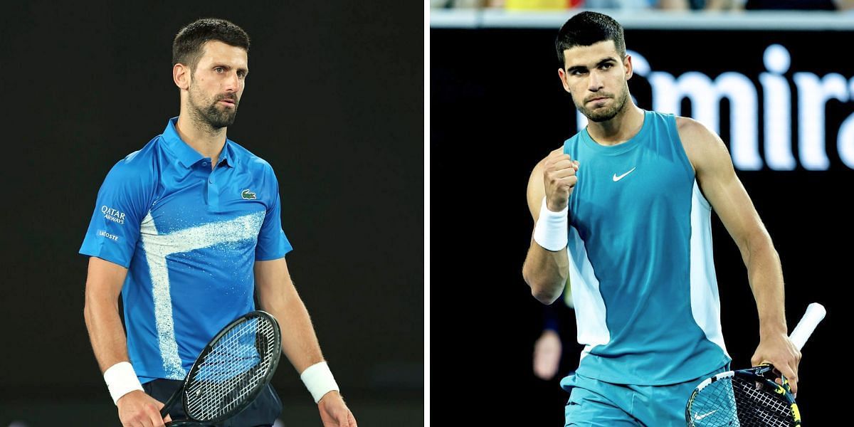 Novak Djokovic (L) &amp; Carlos Alcaraz (R) [Image Source: Getty Images]