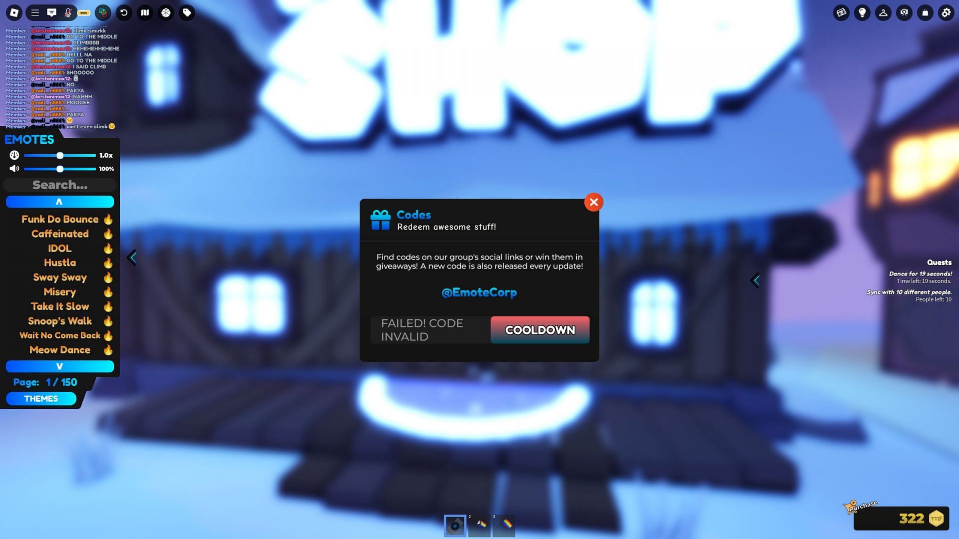 Troubleshoot codes in TTD 3 (Image via Roblox)