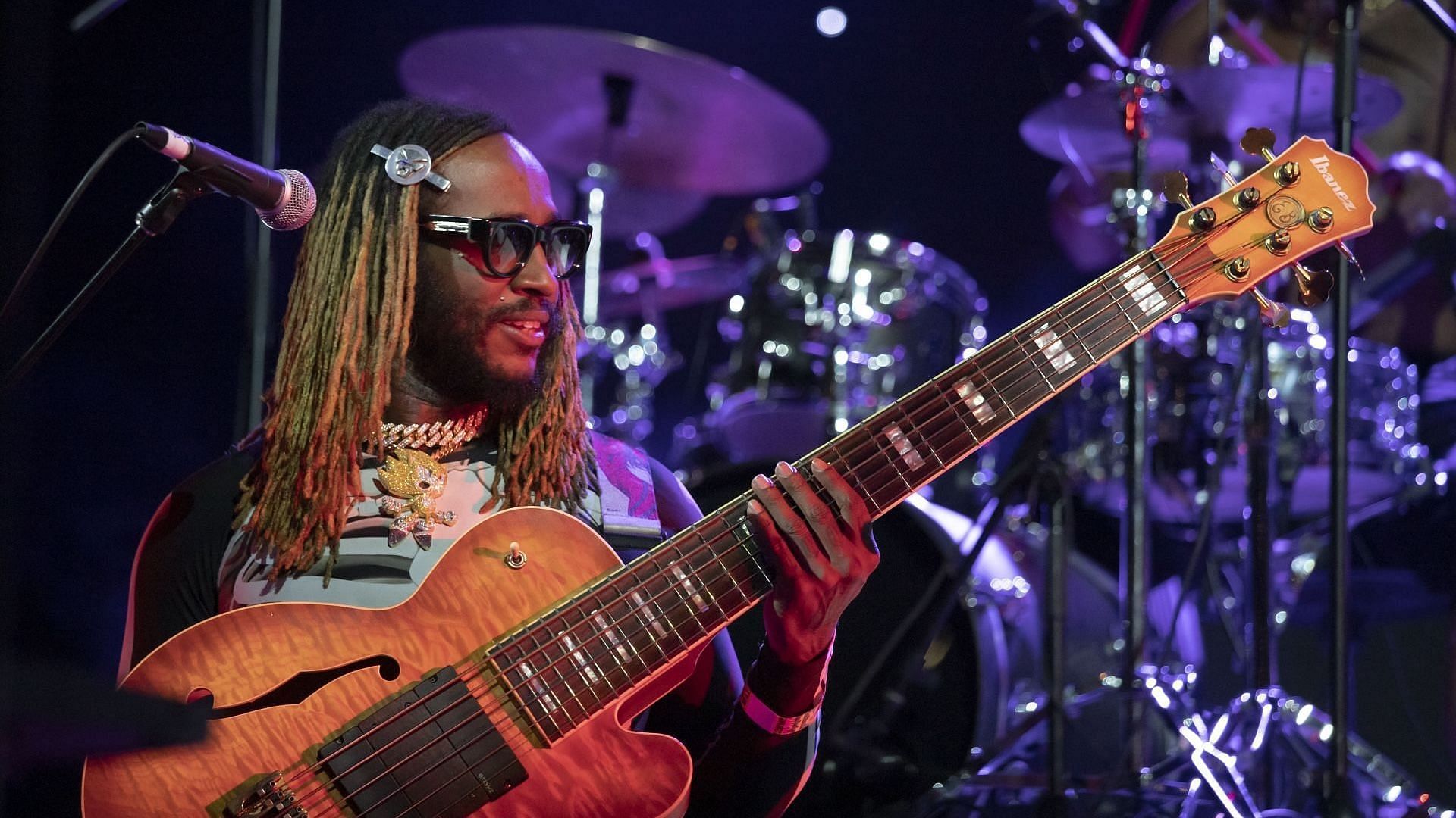 Thundercat performs at 2024 AFROPUNK BLKTOPIA at Lena Horne Bandshell on August 23, 2024, in New York City. (Image via Getty/Joy Malone)