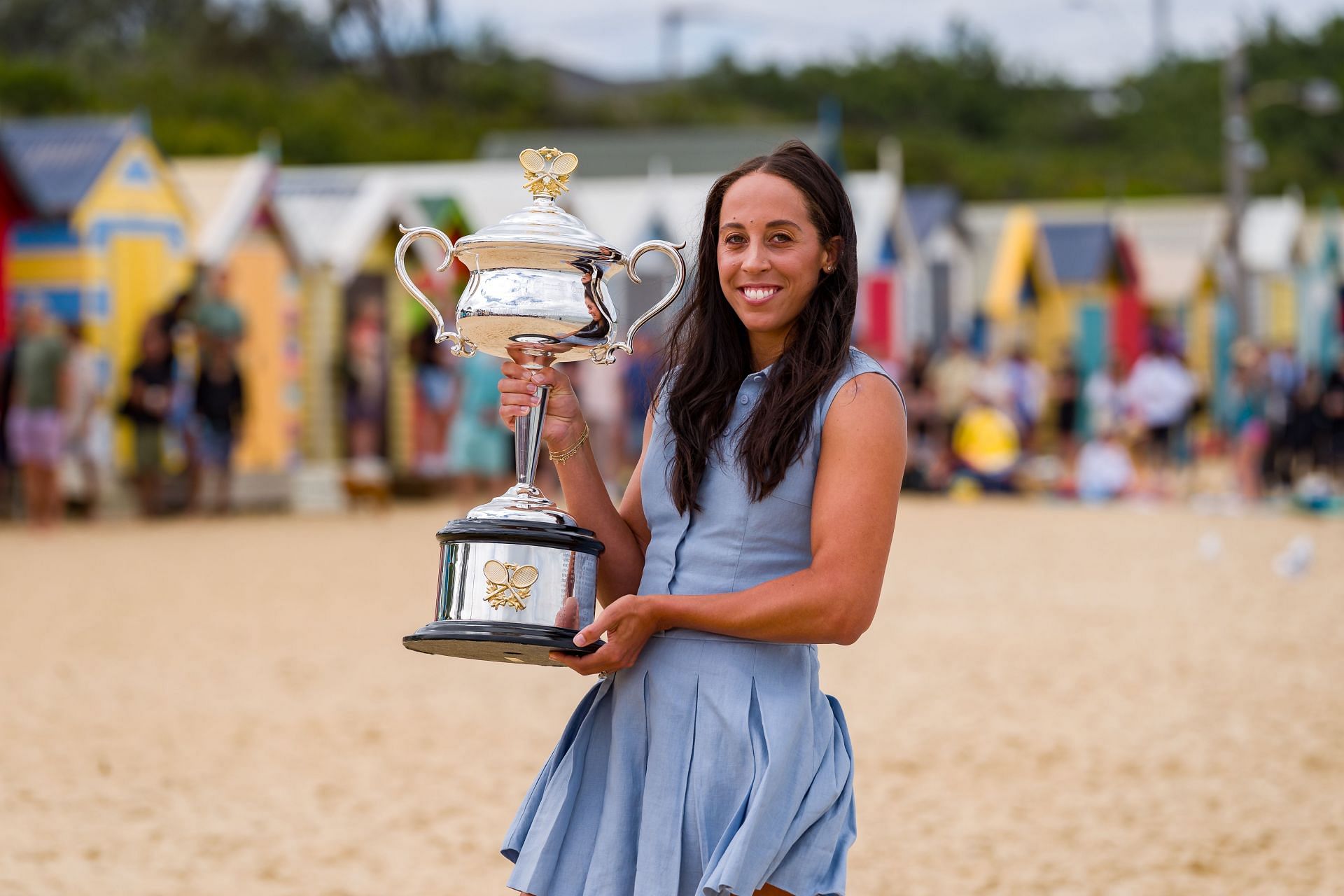 Madison Keys with her Australian Open Trophy - Source: Getty