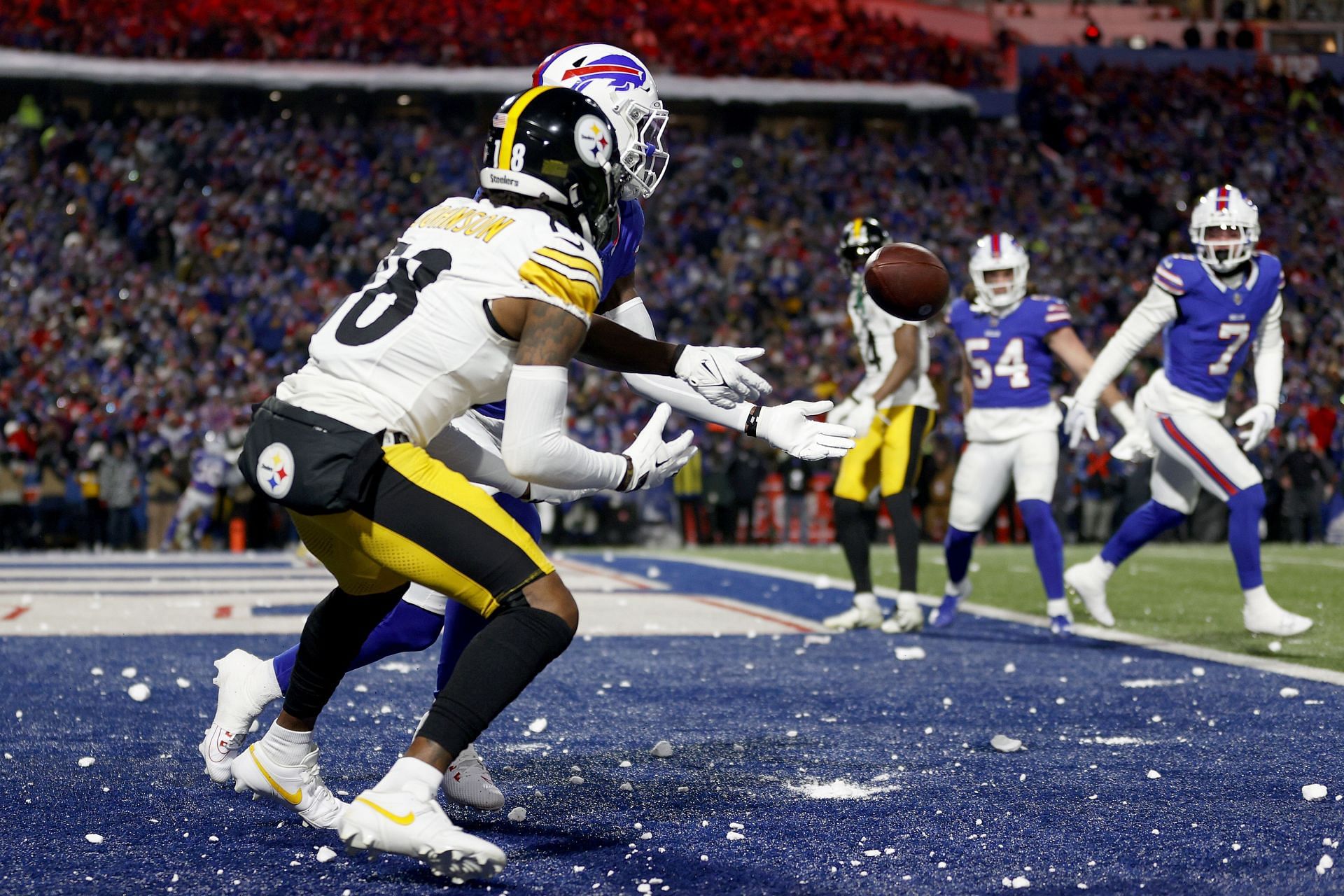 Diontae Johnson during AFC Wild Card Playoffs - Pittsburgh Steelers v Buffalo Bills - Source: Getty