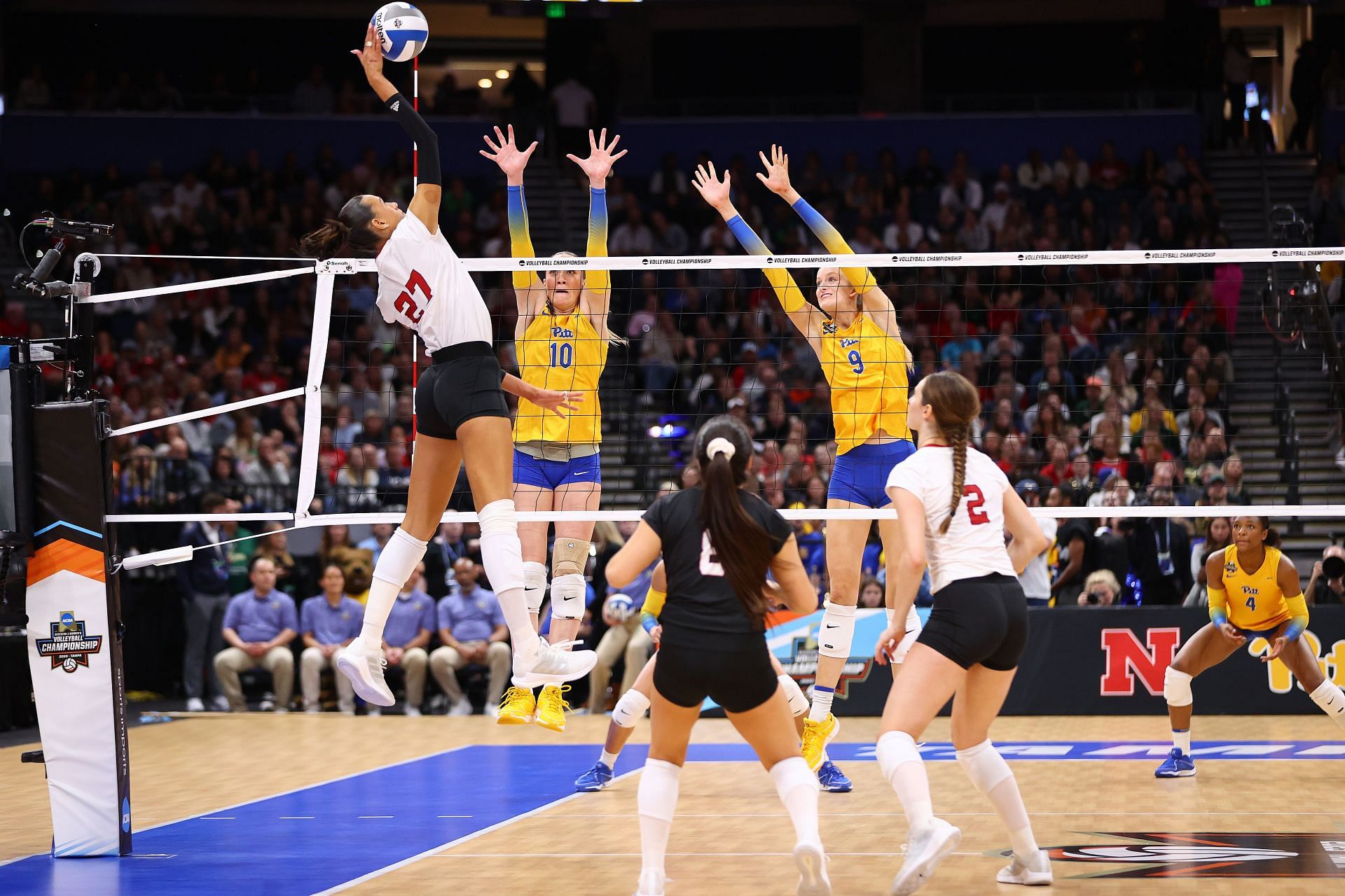 Murray (jersey no 27 for Nebraska) with her teammates during the 2023 NCAA Championships (Image via: Getty Images)