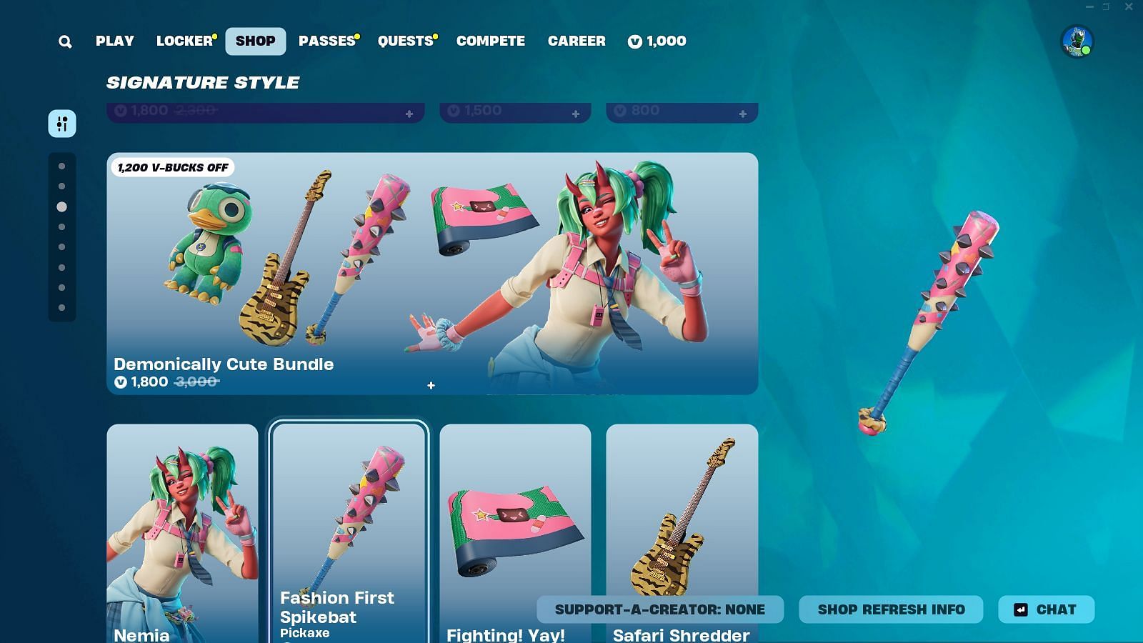 You can also purchase the Nemia skin in Fortnite separately (Image via Epic Games)