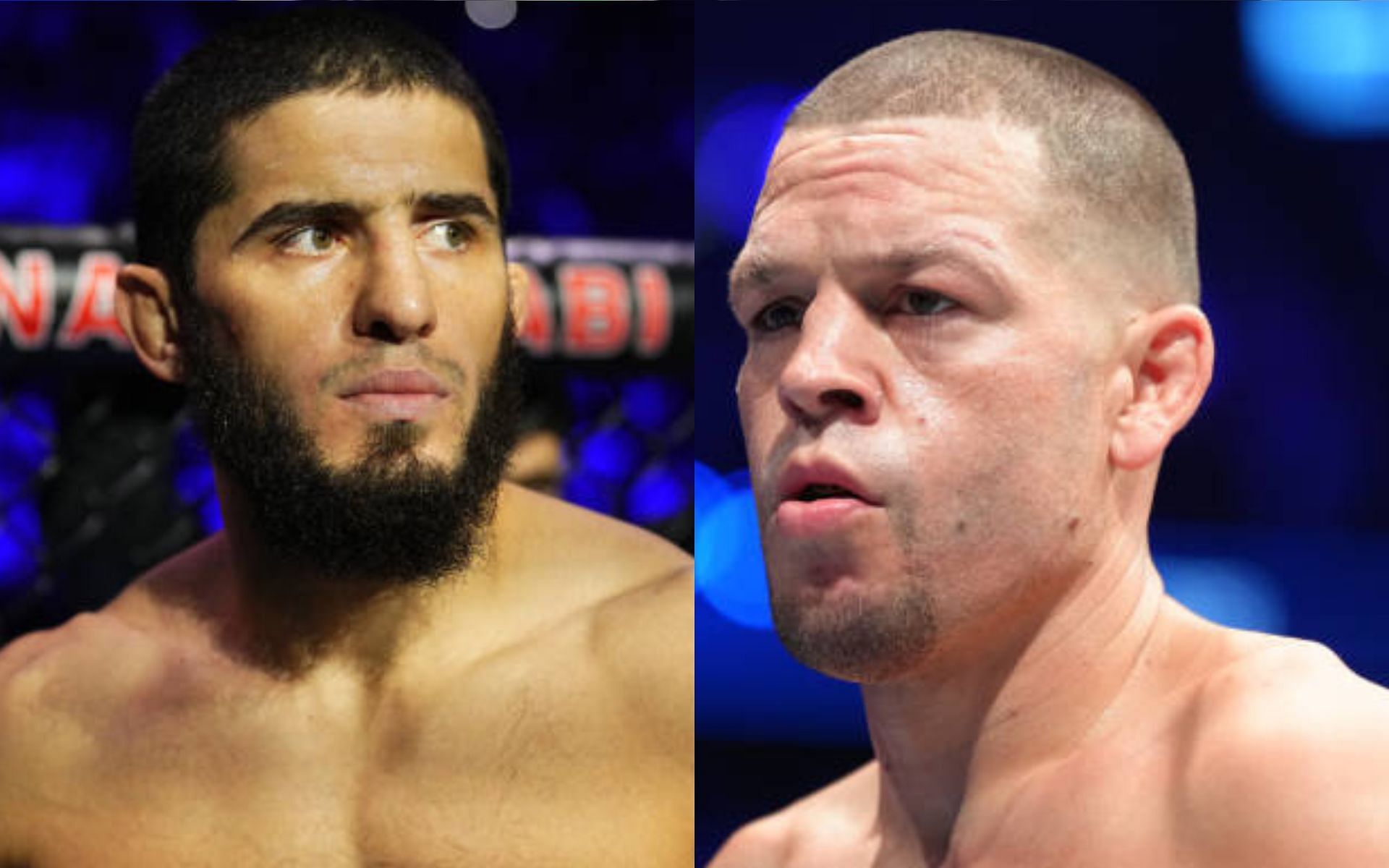 Islam Makhachev (left) opens up about Nate Diaz (right) incident [Image credits: Getty Images]