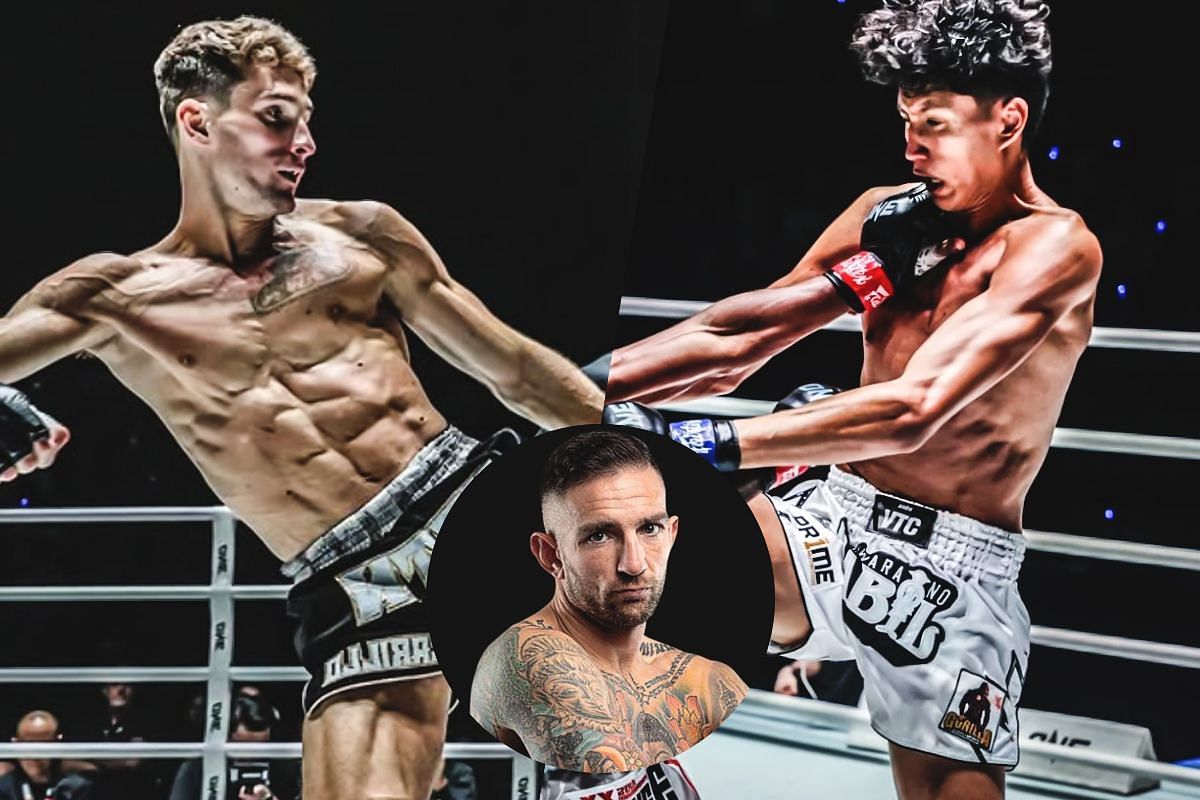 Liam Harrison (M) talks about Nico Carrllo (L) vs Nabil Anane | Photo by ONE Championship