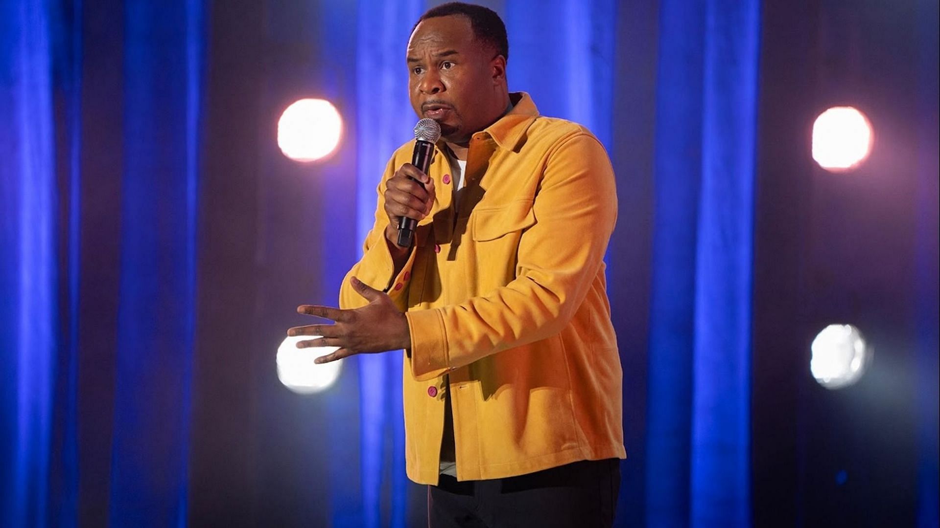 A still from Roy Wood Jr.: Lonely Flowers trailer (Image via Yotube/@Hulu)