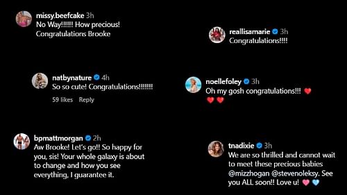 Stars send congratulatory messages to Brooke (Image via her Instagram)