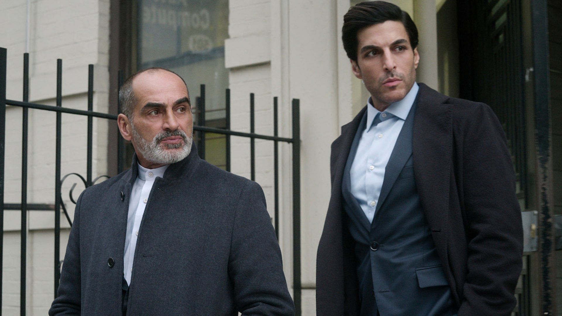 Keon Alexander (right) and Navid Negahban as seen in The Night Agent season 2 (Image via Tudum by Netflix)