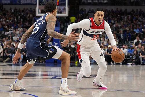 Kyle Kuzma in action for the Wizards against the Mavericks - Source: Getty