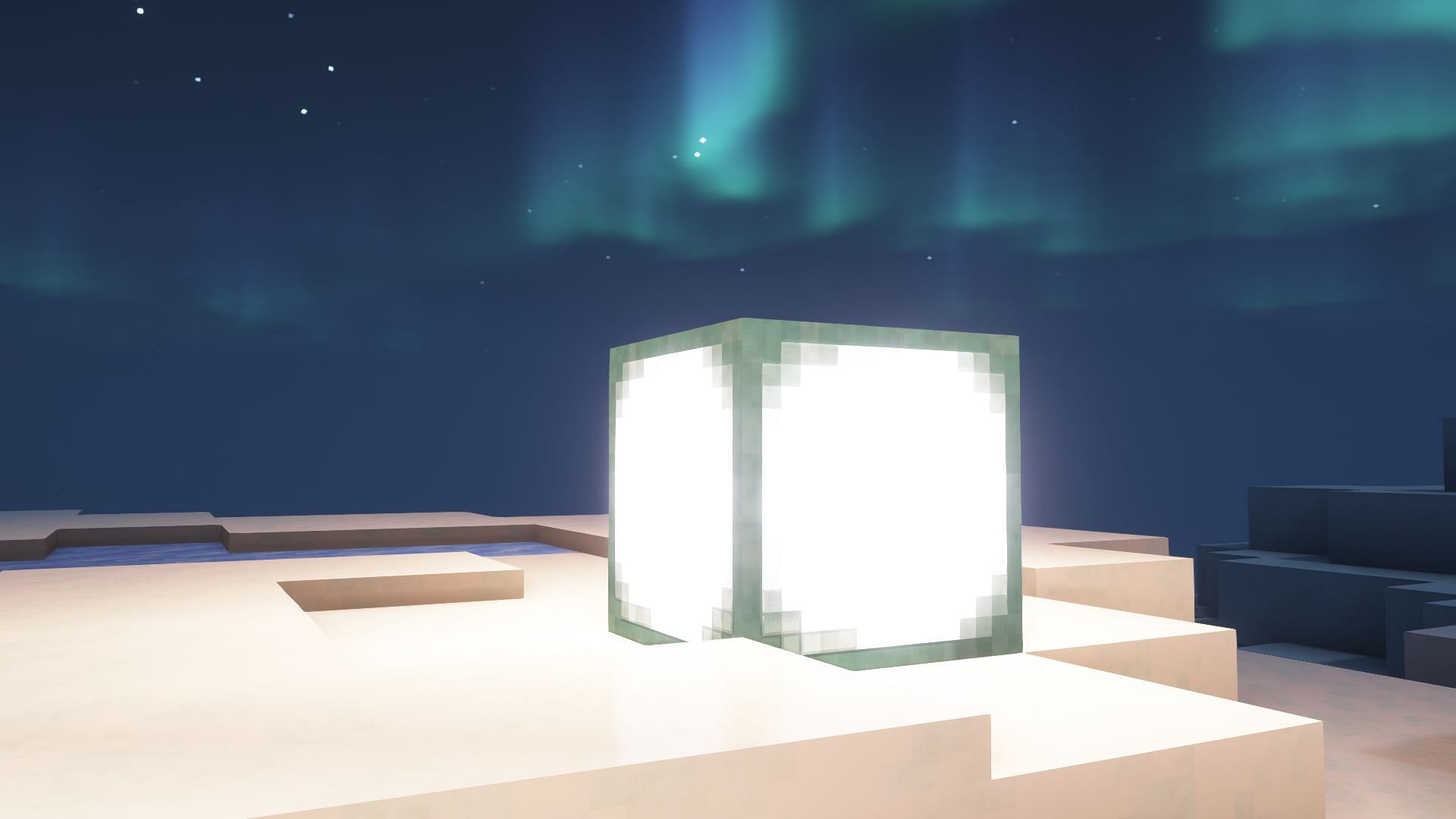 A sea lantern is a full block that emits bright white light in Minecraft (Image via Mojang Studios)