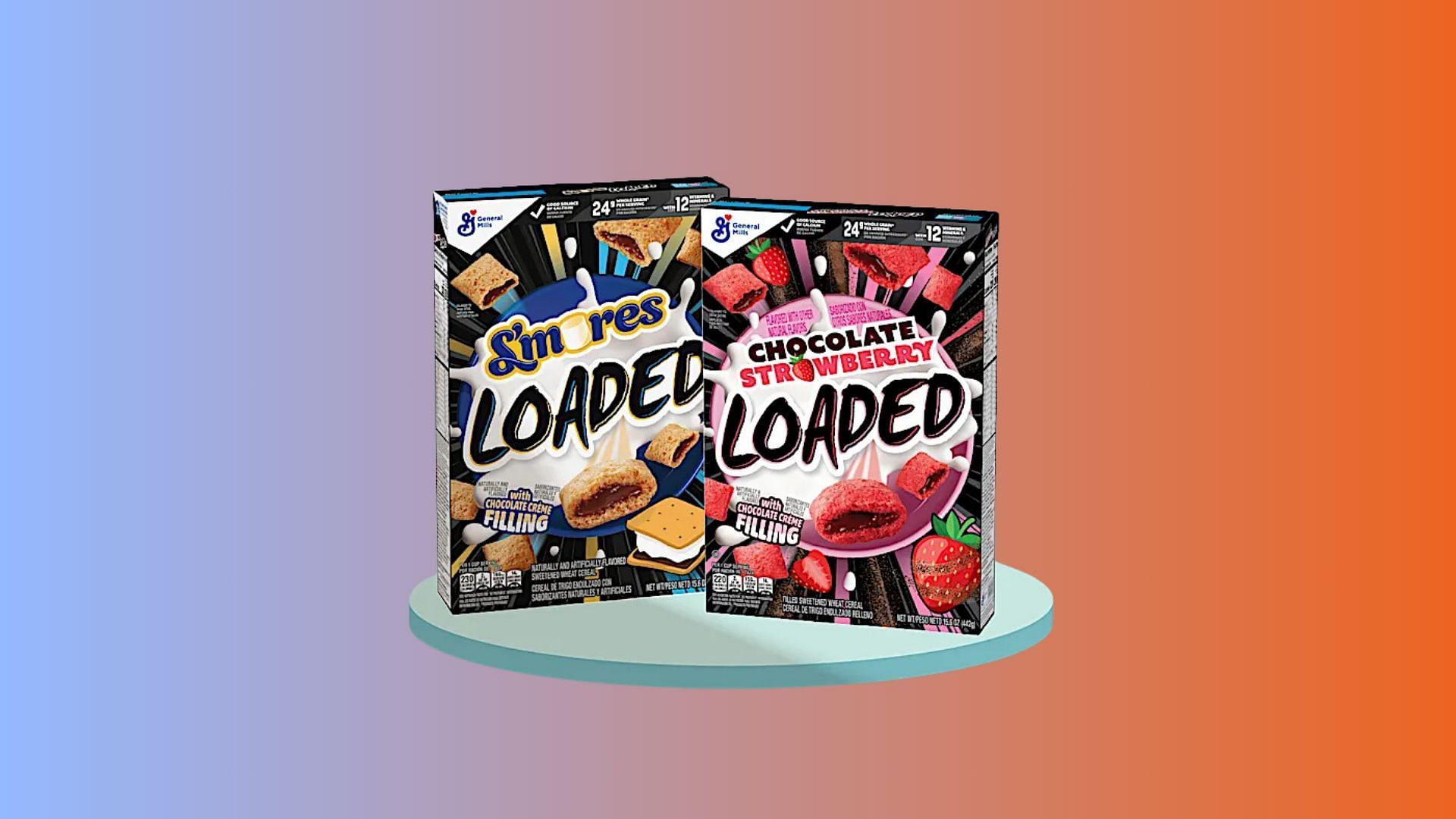 LOADED cereals chocolate strawberry and S&rsquo;mores (Image via General Mills)