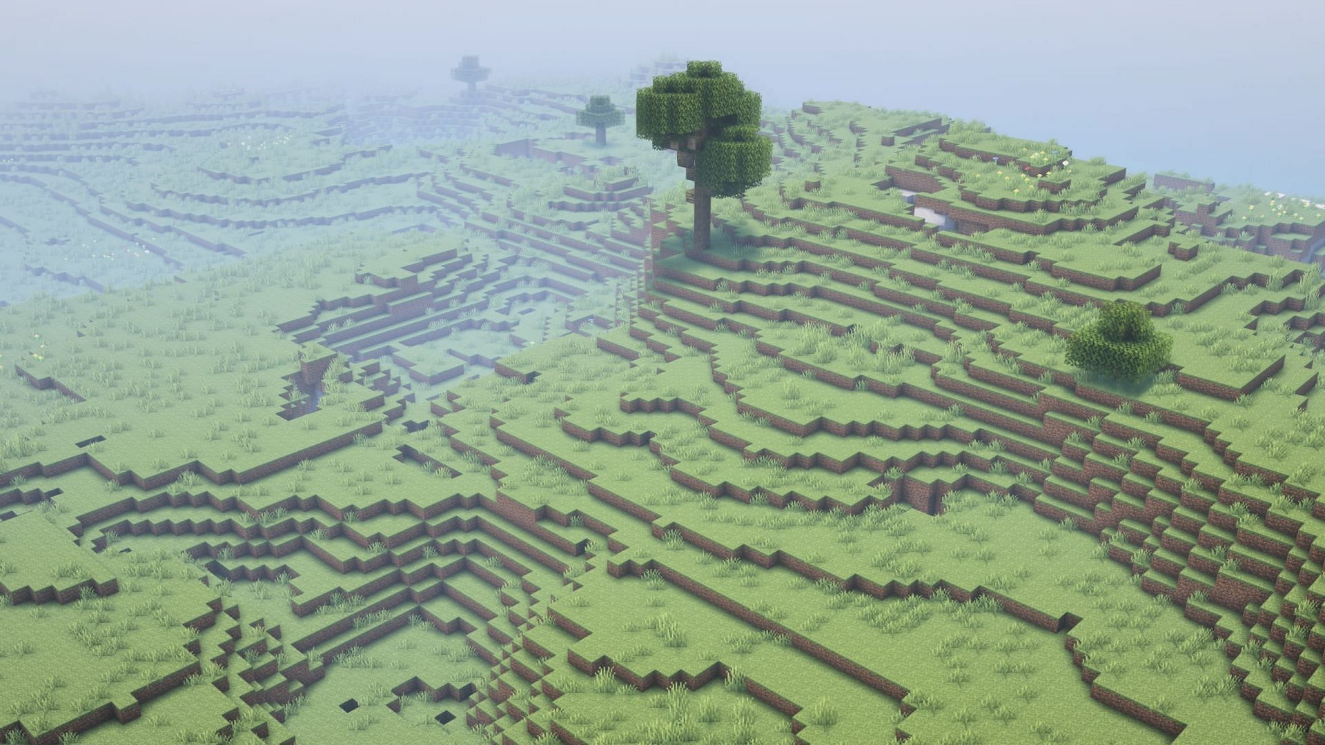 Plains is a great biome to build structures on (Image via Mojang Studios)