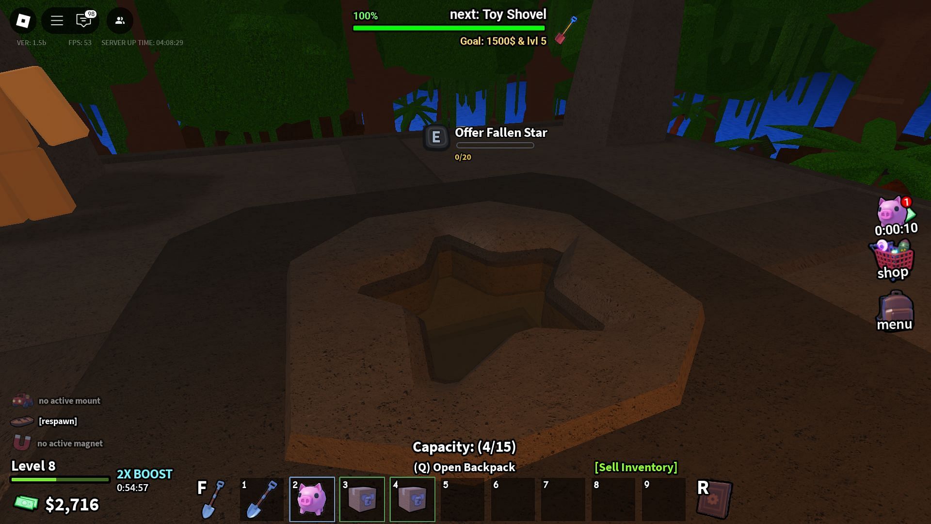 The Fallen Star offering shrine (Image via Roblox)