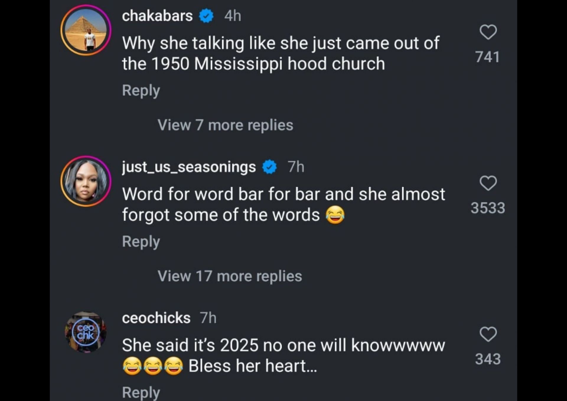 Internet users react to the sermon supposedly being copied (Image via Instagram)