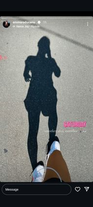 Screengrab of Emma Raducanu's Instagram story (@emmaraducanu)