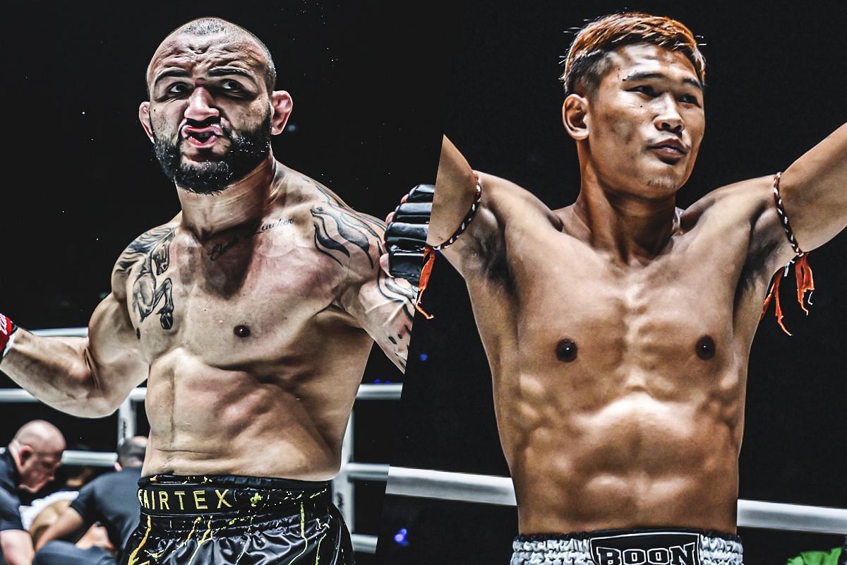 John Lineker (Left) faces Kulabdam (Right) at Lumpinee