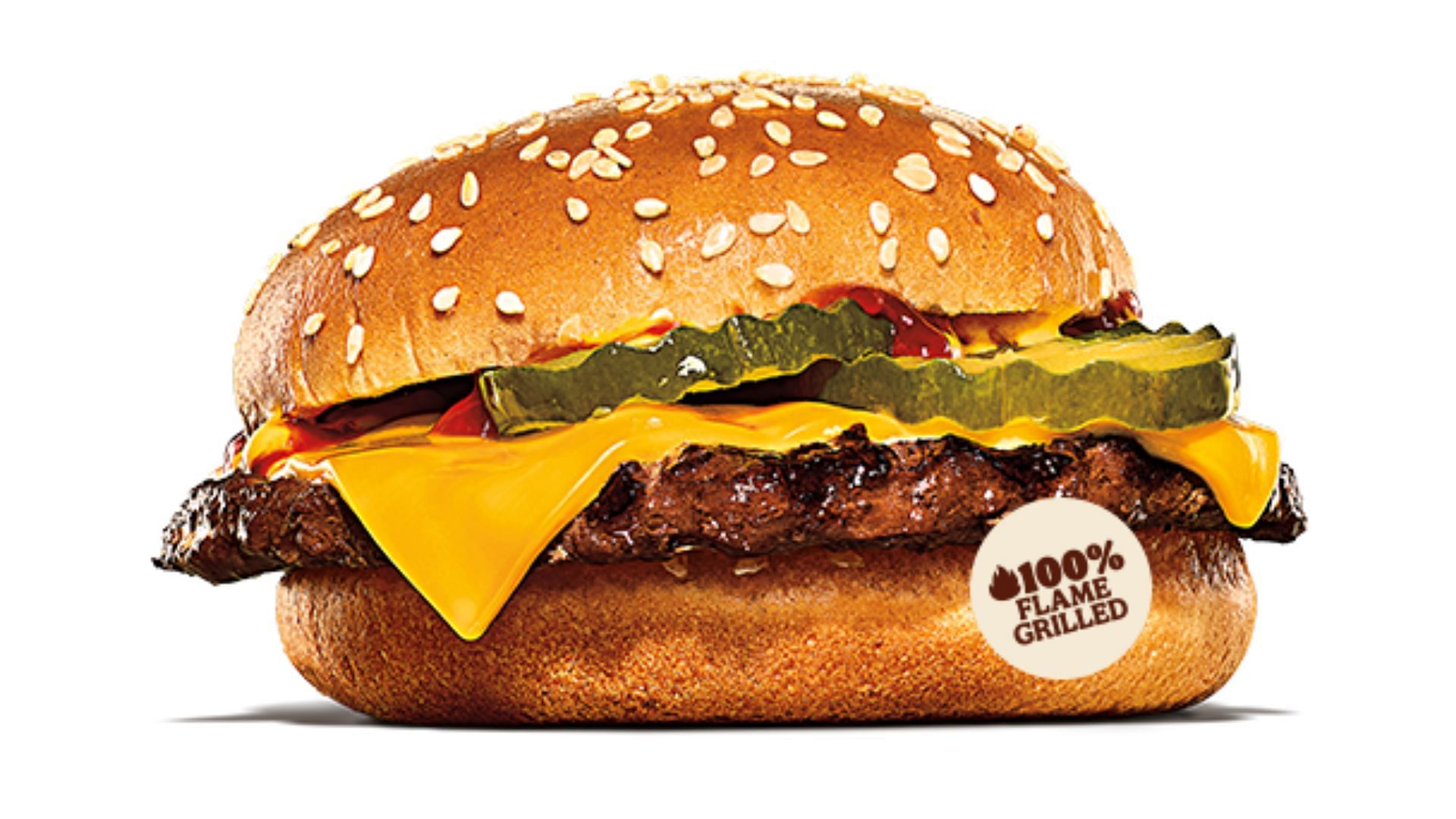 Burger King&#039;s classic cheeseburger (Image via Burger King)