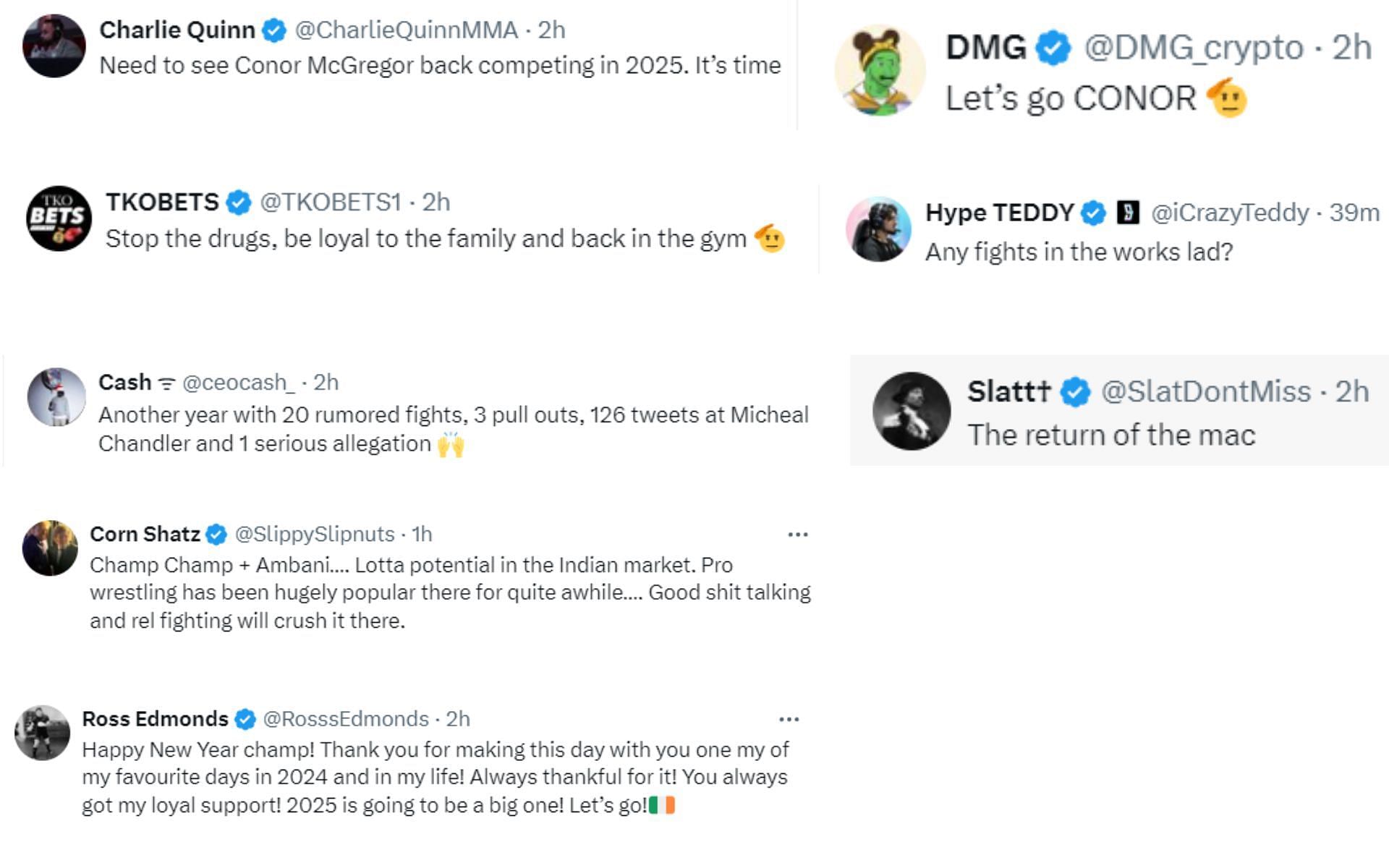 Fan reactions [Screenshots courtesy: @TheNotoriousMMA on X]