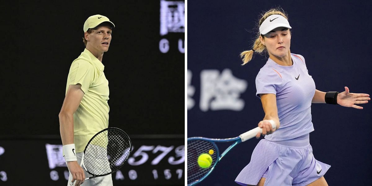 Tennis couples who survived second round at the Australian Open Ft, Jannik Sinner (L) and Anna Kalinskaya (R), (Source: Getty Images)