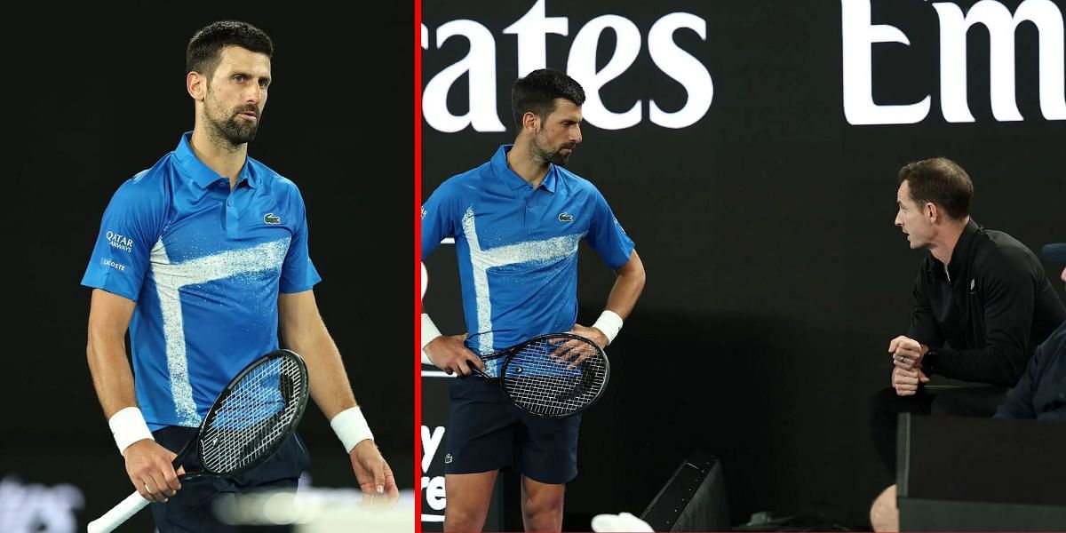 Novak Djokovic and Andy Murray at the 2025 Australian Open - Source: Getty