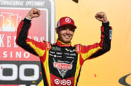 Kyle Larson after winning the FireKeepers Casino 400 at Michigan International Speedway in 2017 - Source: Imagn