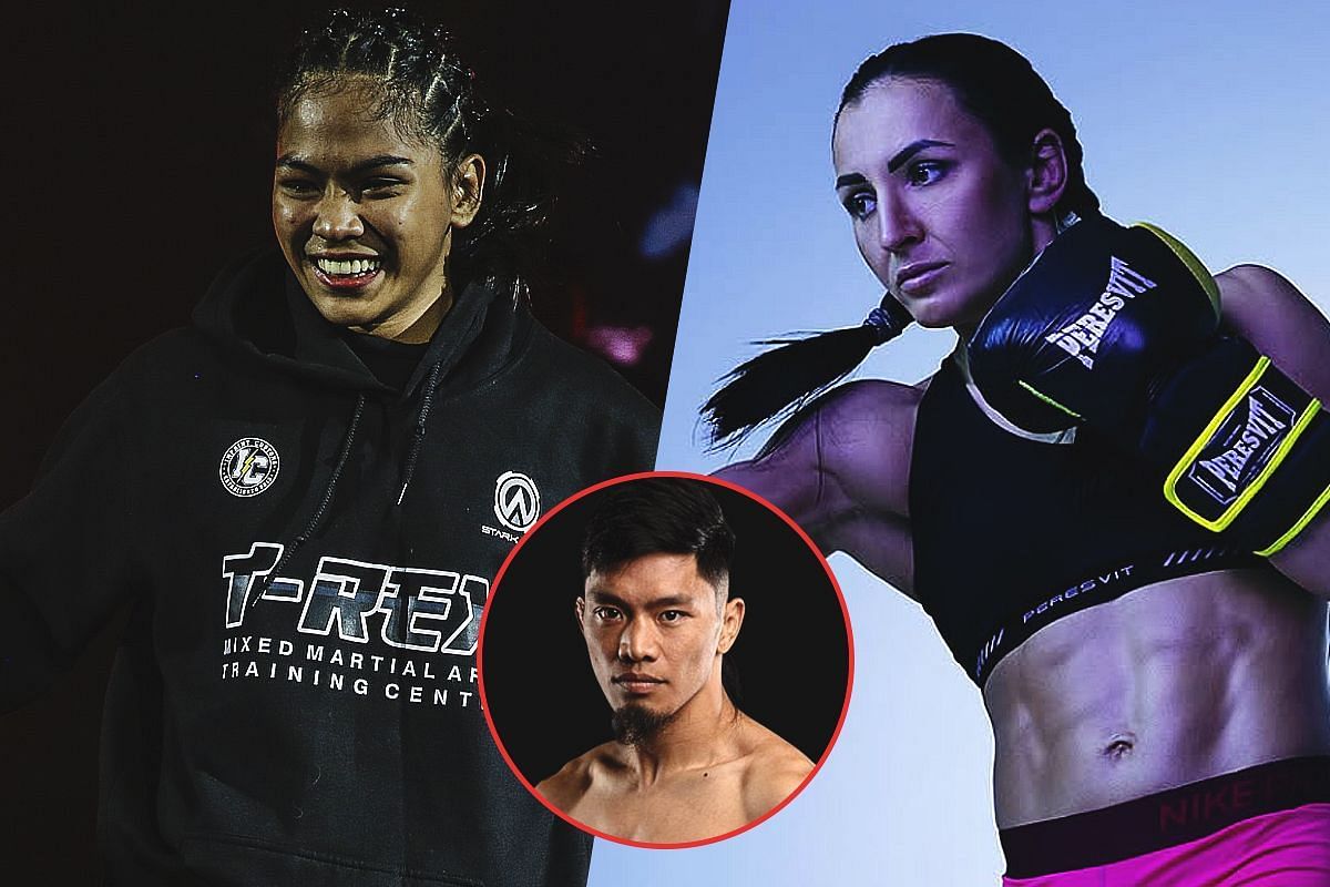 Denice Zamboanga (left) Alyona Rassohyna (right) (inset: Lito Adiwang) [Photos via: ONE Championship]