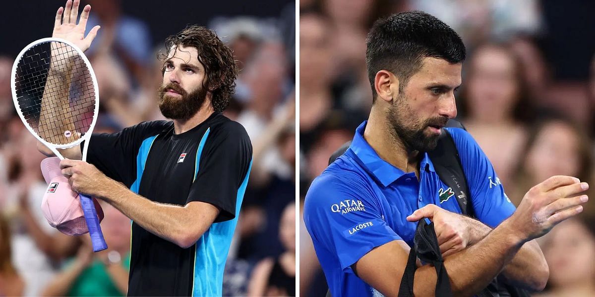 Reilly Opelka (L), Novak Djokovic (R), Sources: Getty