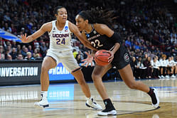 A'ja Wilson reacts in 5-words to South Carolina celebrating her jersey retirement with iconic throwback pics