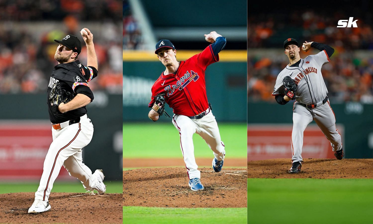 Corbin Burnes (left), Max Fried (center), and Blake Snell (right)