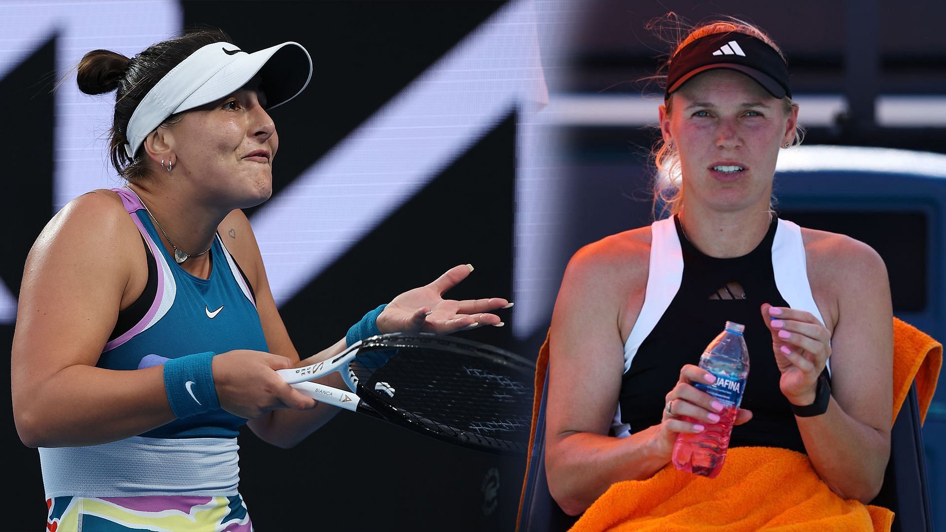 Bianca Andreescu and Carline Wozniacki