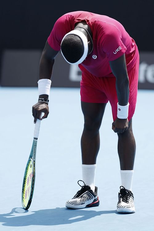 Frances Tiafoe struggled with the heat at the Australian Open 2025 on Monday. Source: Getty