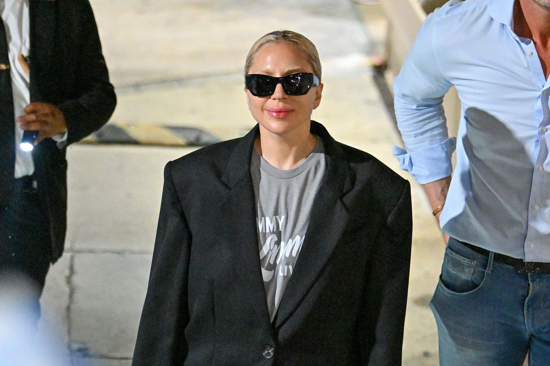 Lady Gaga is seen leaving &#039;Jimmy Kimmel Live!&#039; on October 01, 2024 in Los Angeles, California. (Photo by PG/Bauer-Griffin/GC Images)