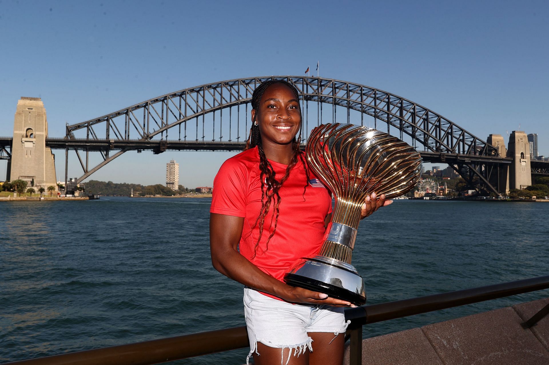 Coco Gauff with the 2025 United Cup (Getty)