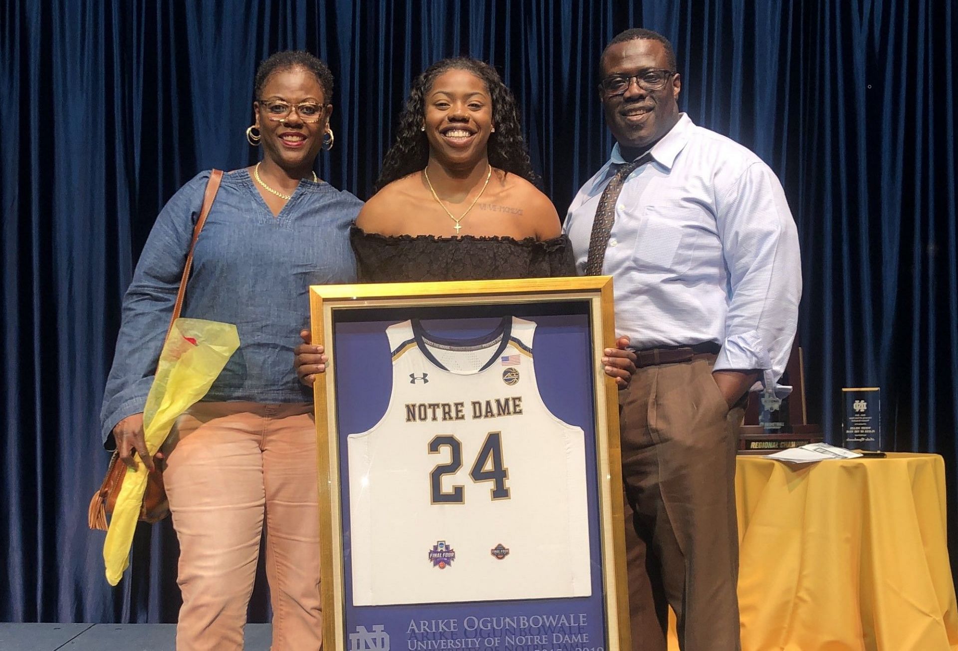 Arike Ogunbowale&#039;s Parents, Source: Arike Ogunbowale&#039;s X account @Arike_O