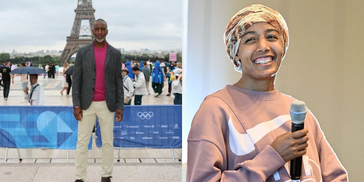 Michael Johnson praises seven-time Olympic medalist Sifan Hassan. (Images by Instagram  @mjgold4 and Getty)