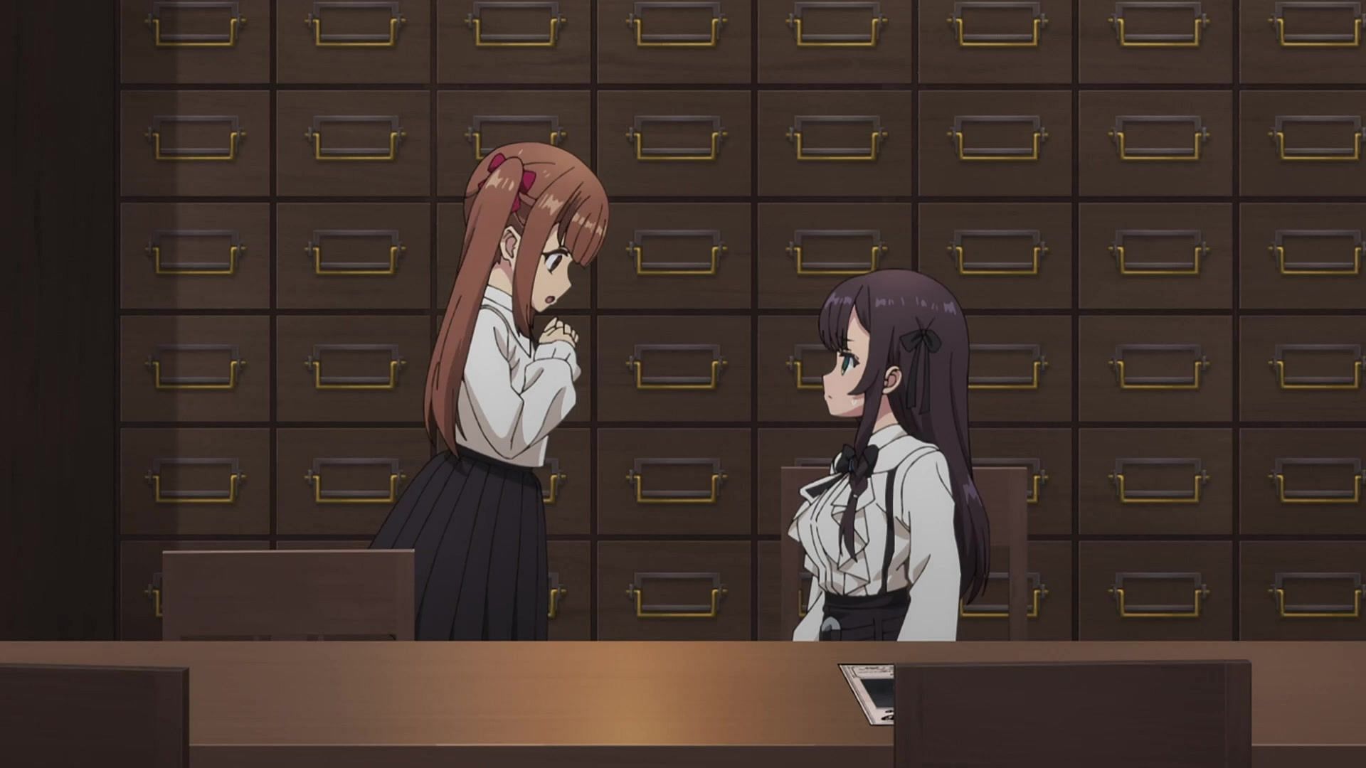 Alina&#039;s coworker may begin realizing her true identity in I May Be a Guild Receptionist episode 7 (Image via Cloverworks)