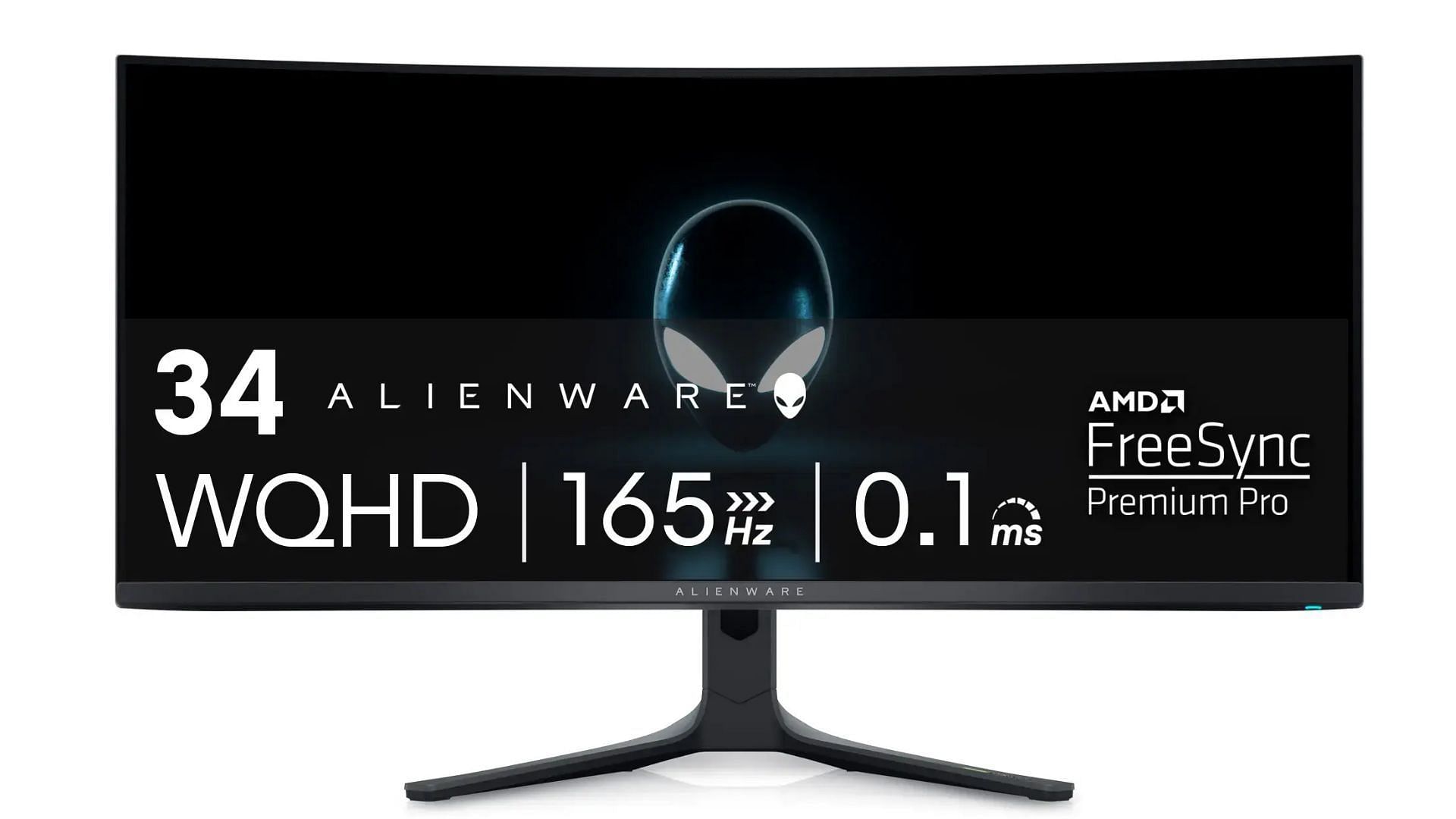 The Alienware QD-OLED Curved gaming monitor has a great deal during the New Year Sale (Image via Dell)