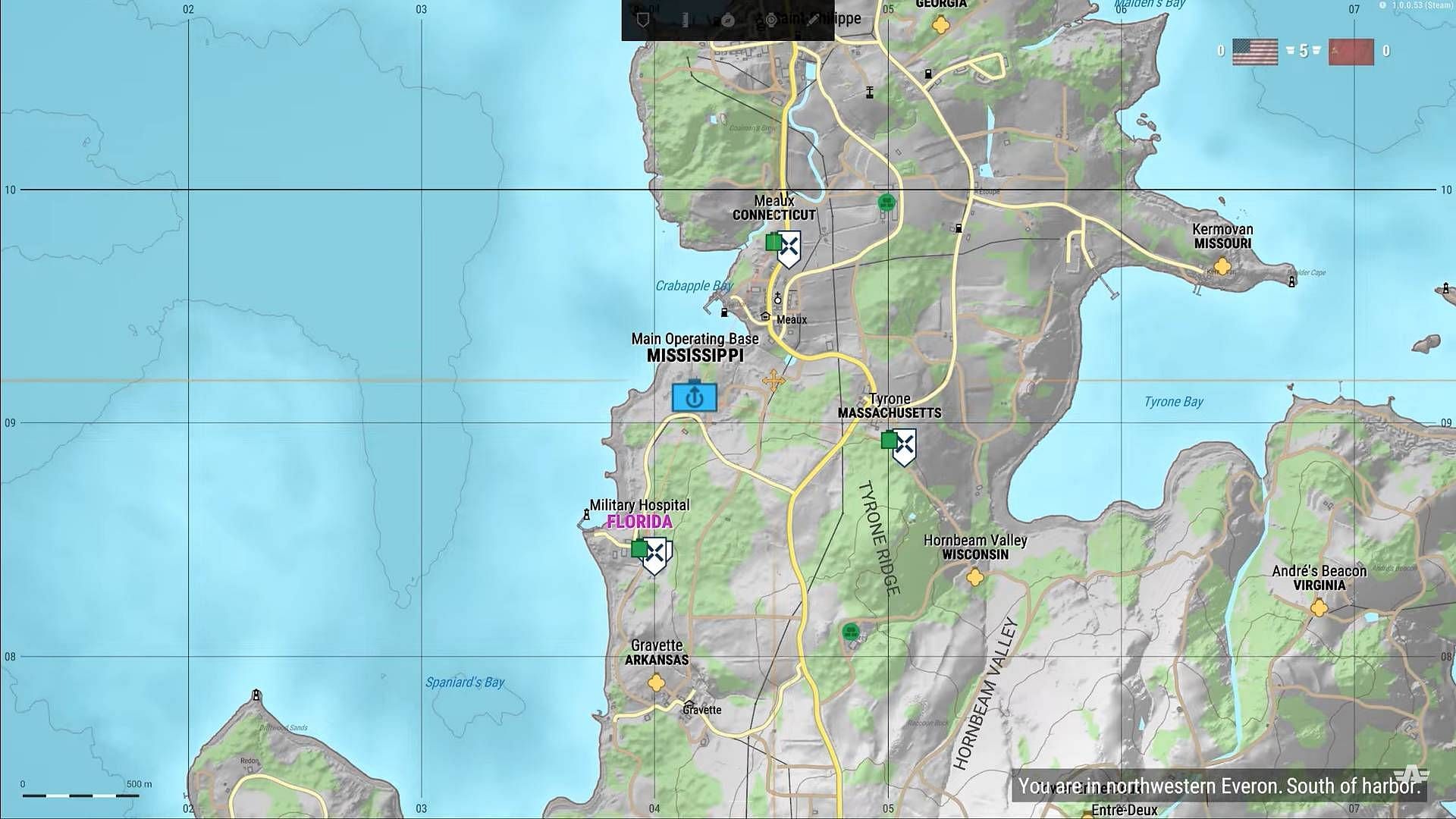 Maps from the Conflict mode (Image via Bohemia Interactive)