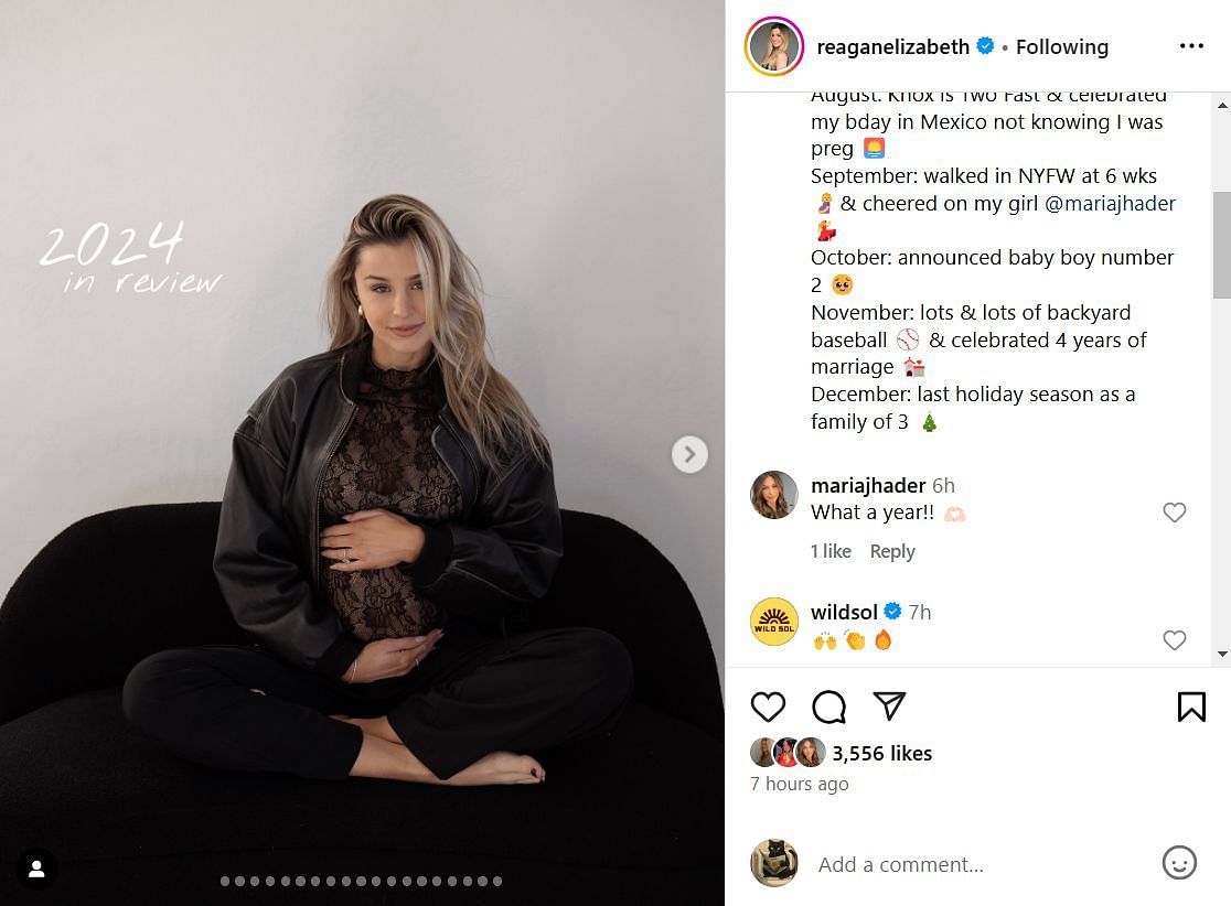 Reagan&#039;s Instagram post